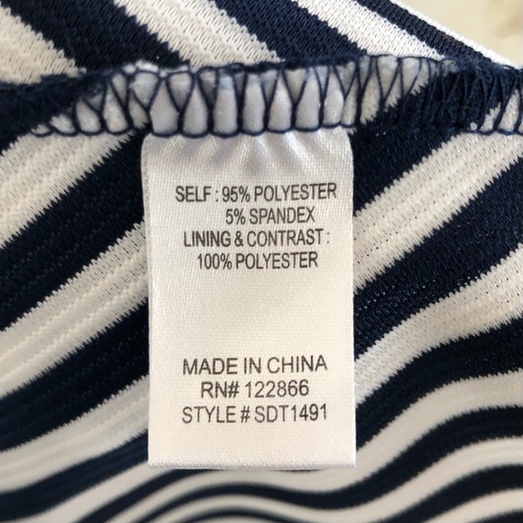 Macy’s Zunie Navy Blue & White Girls Dress A9 - Picture 6 of 7